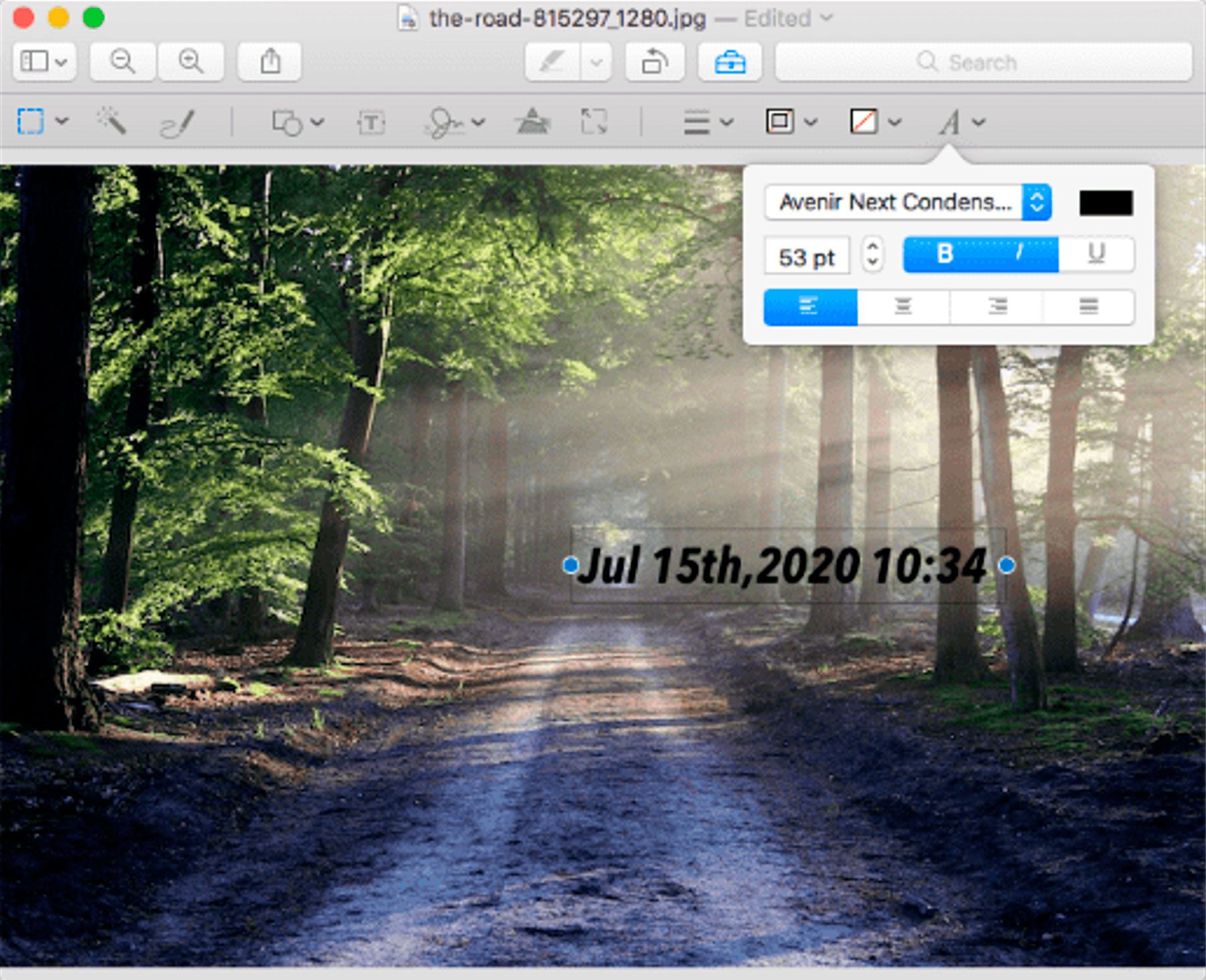 How to Add date stamp on MAC..