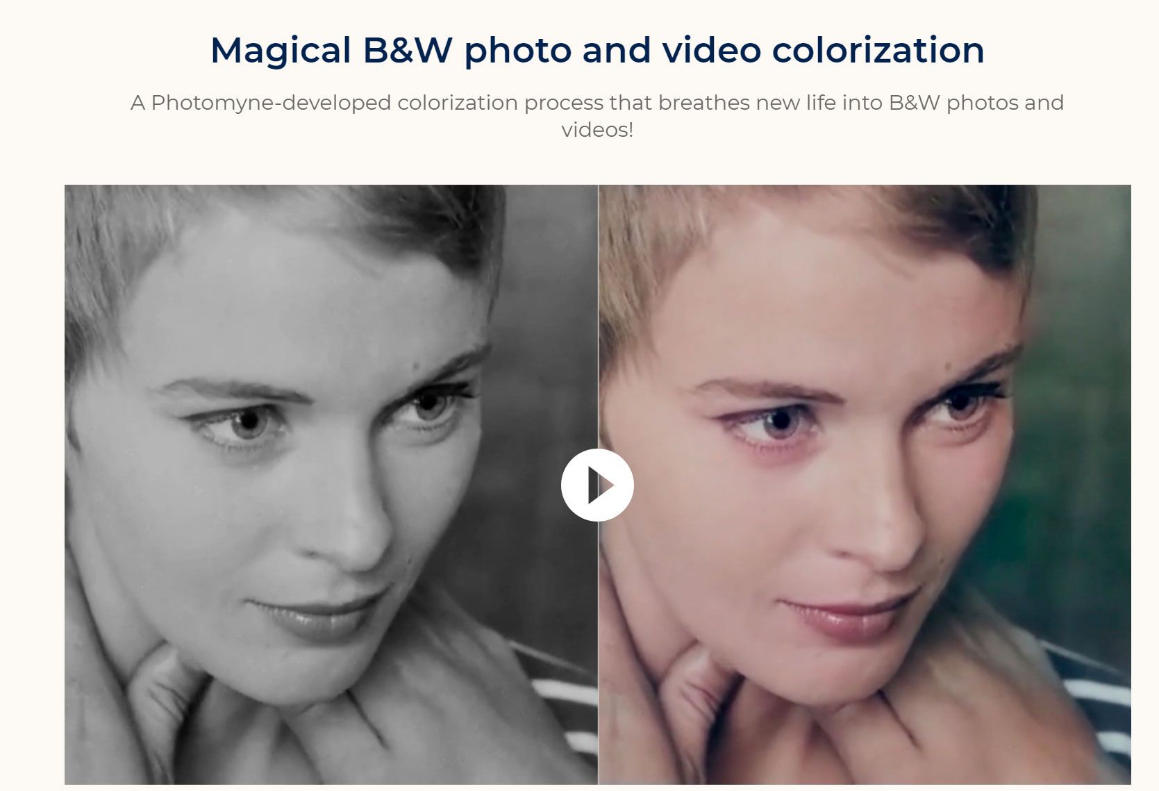 Colorize old photos and videos..