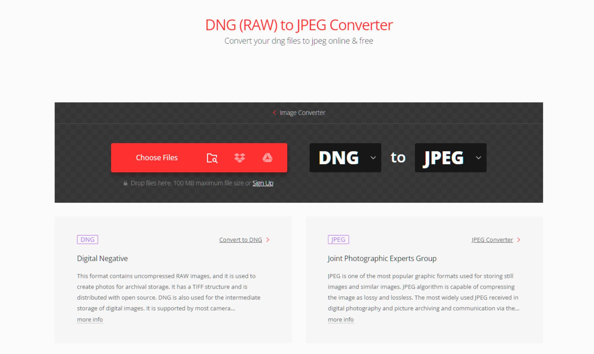 FREE DNG to JPEG Converter app..