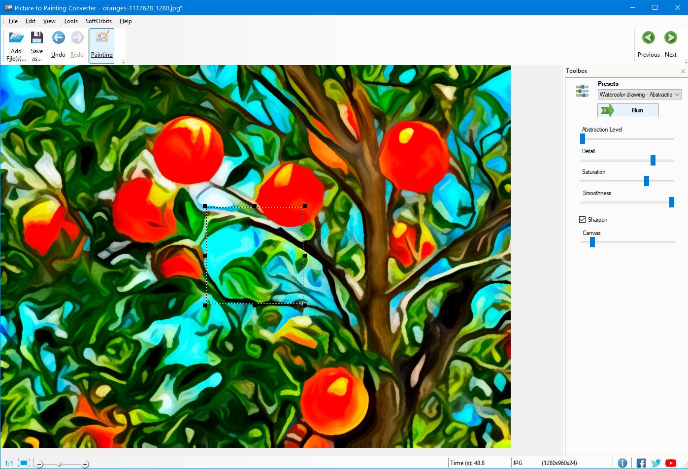 Picture to Painting Converter Screenshot.