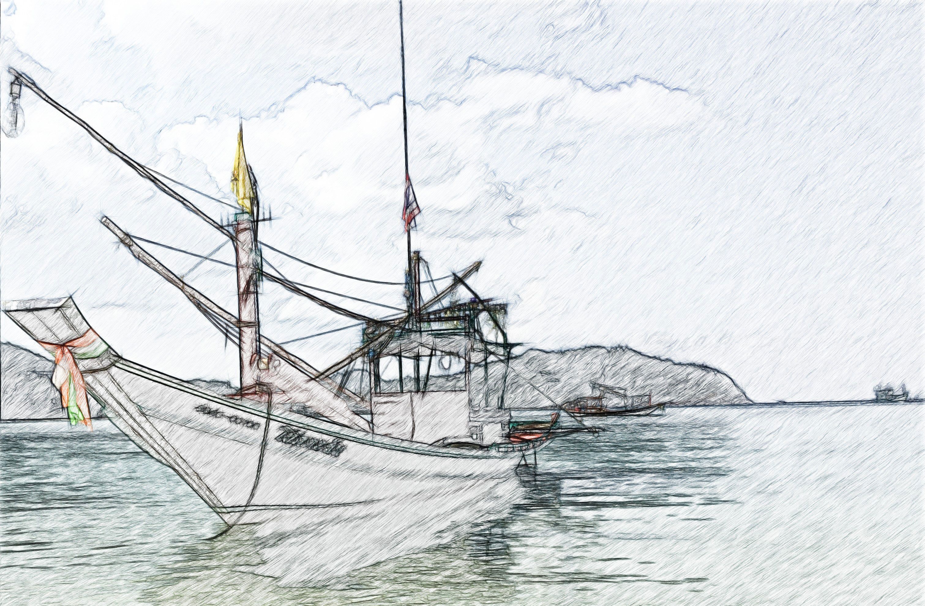 Convert boat Picture to Drawing..