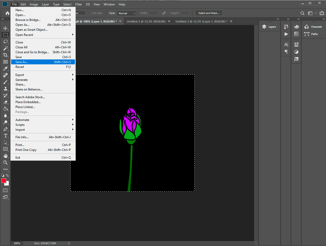 Save cropped gifs in photoshop.