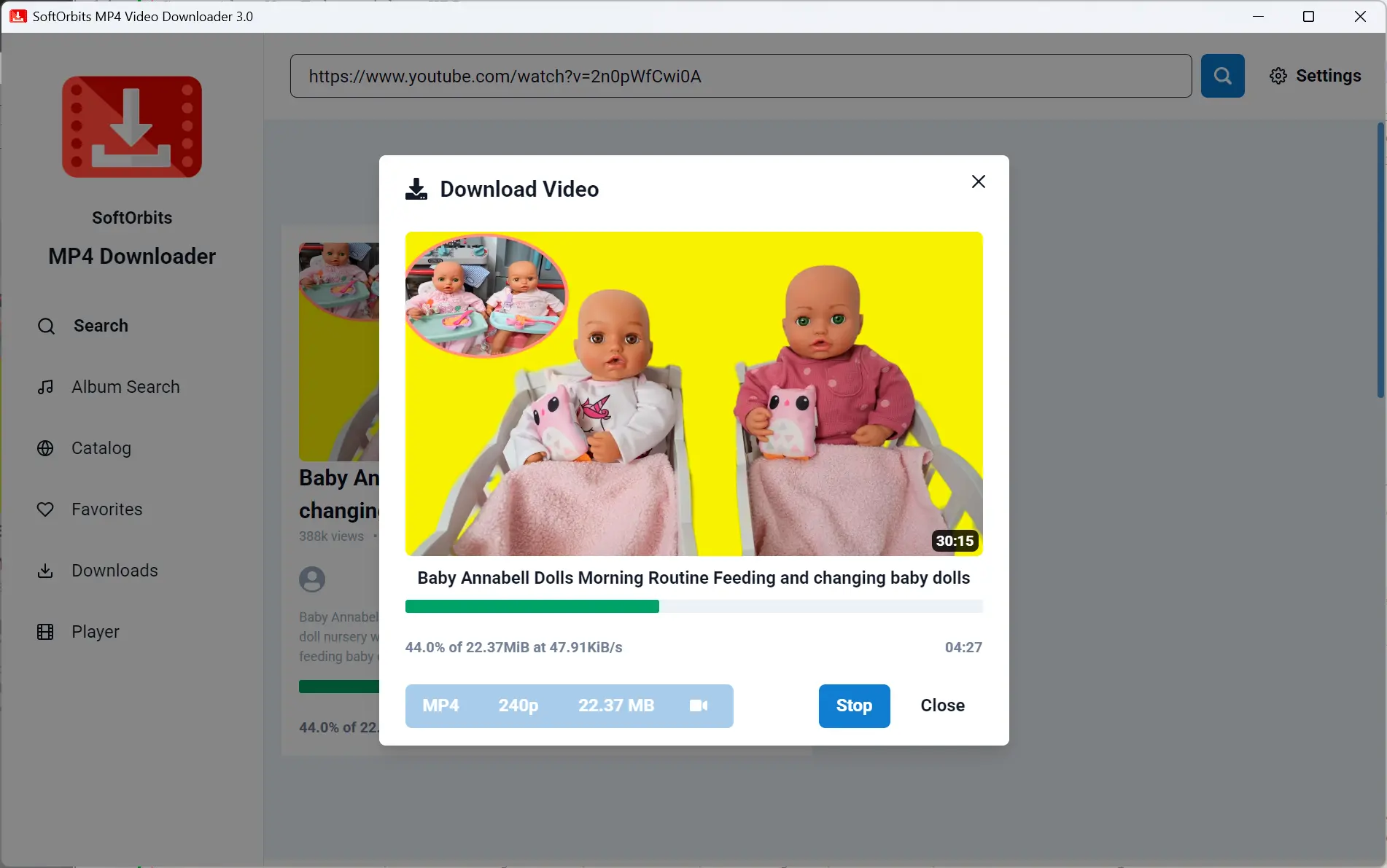 Downloading YT video..