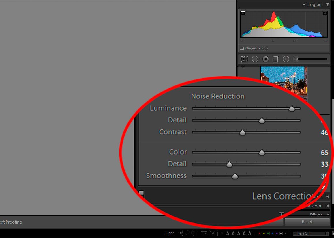 Noise Reduction in Lightroom..