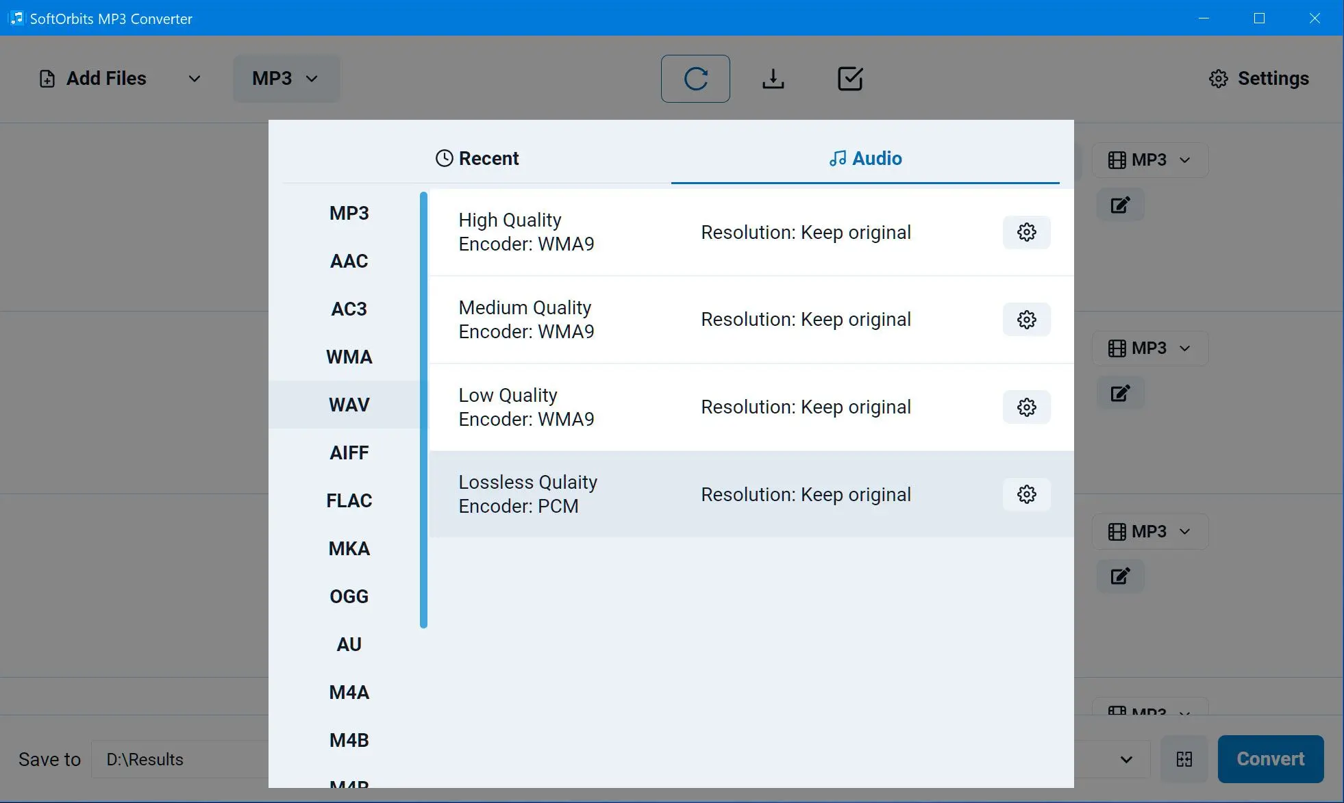 SoftOrbits MP3 Converter Screenshot.