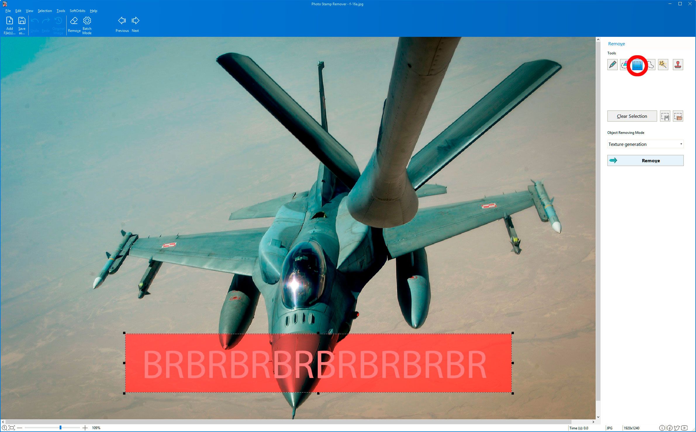 Rectangular marker to Remove iFunny Watermark..