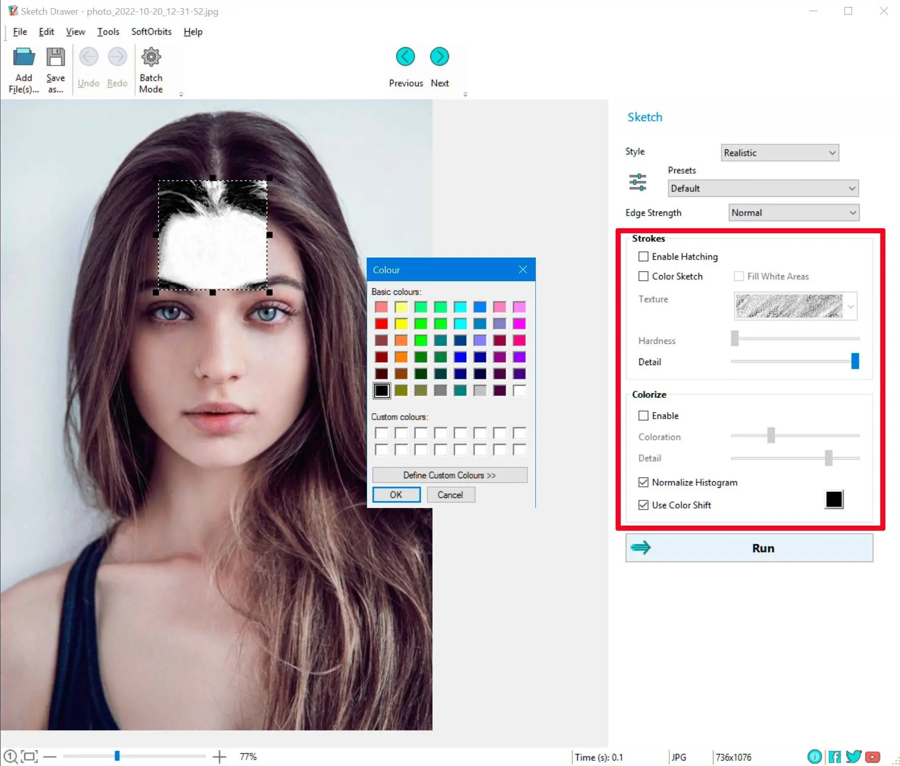 SoftOrbits free picture stencil maker..