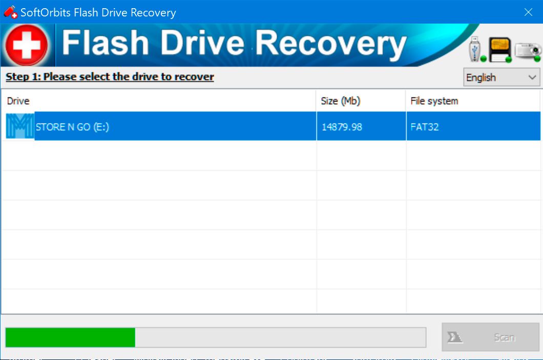 SoftOrbits Flash Drive Recovery Screenshot.