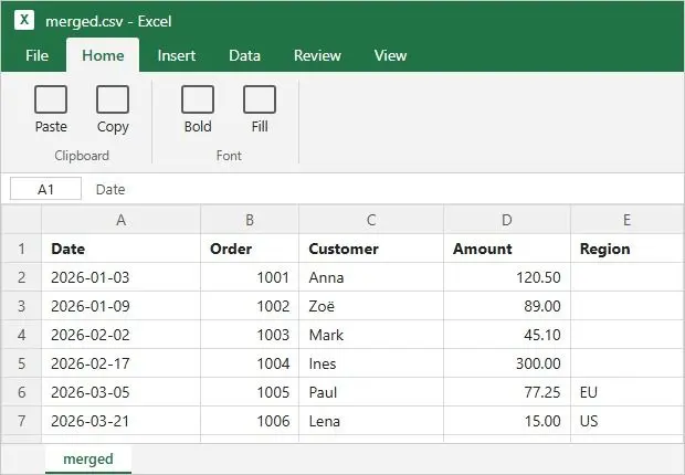 Spreadsheet Compare & Merge Tool for Excel - Combine Excel Files into One Screenshot.