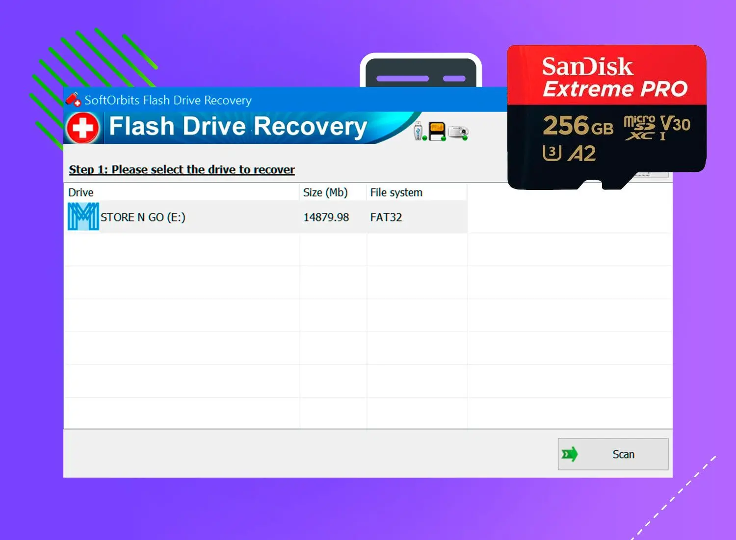 SoftOrbits Flash Drive Recovery Screenshot.