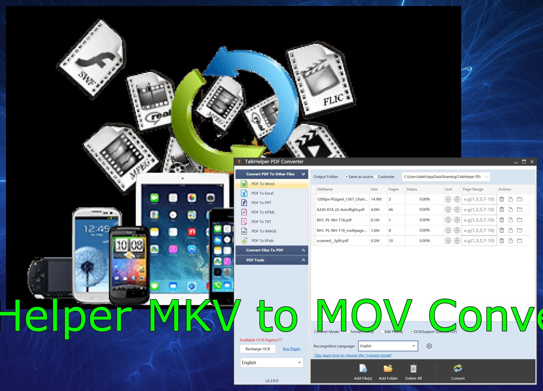 TalkHelper MKV to MOV Converter..