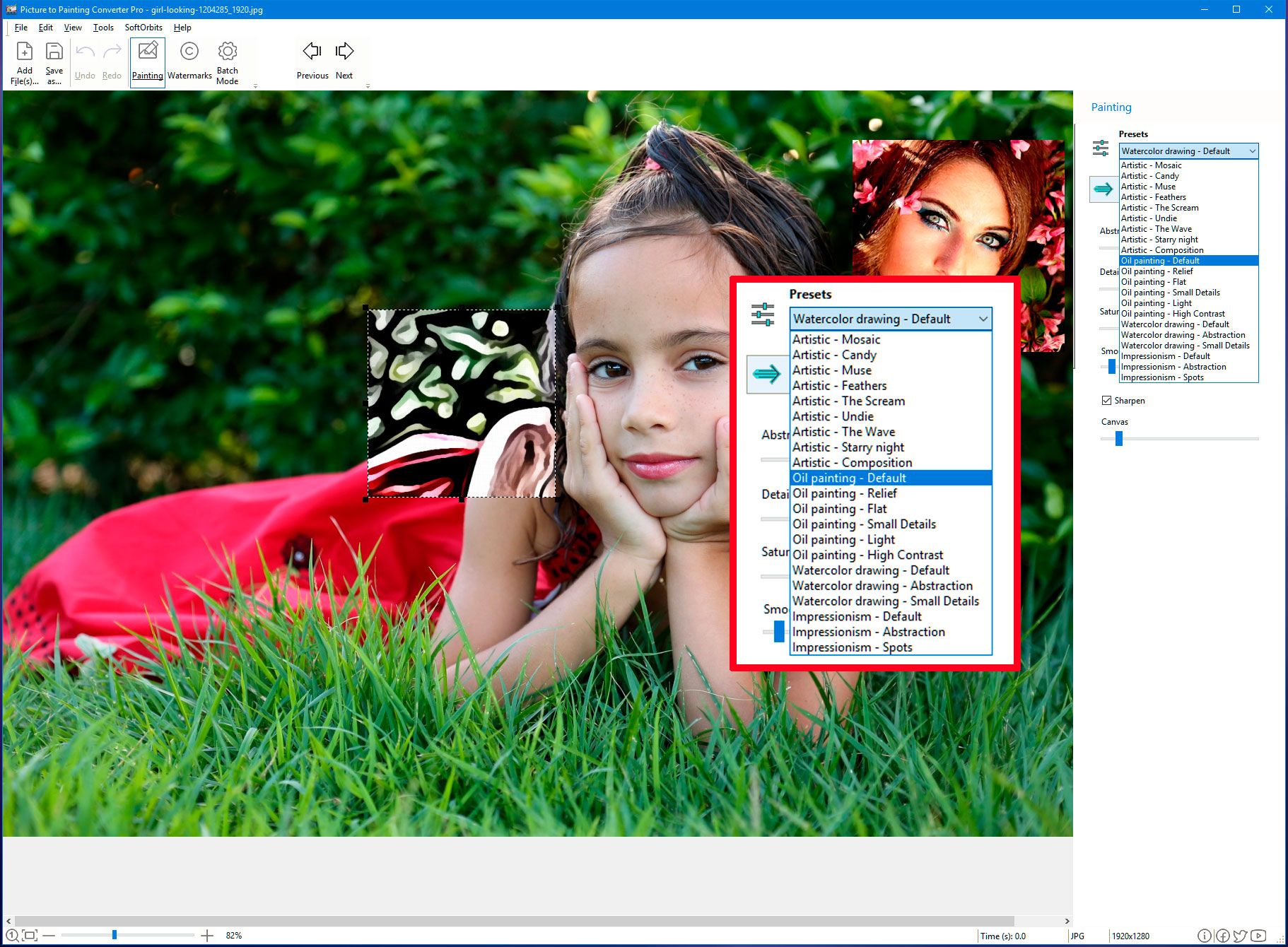 Oil Photo Editor Software..