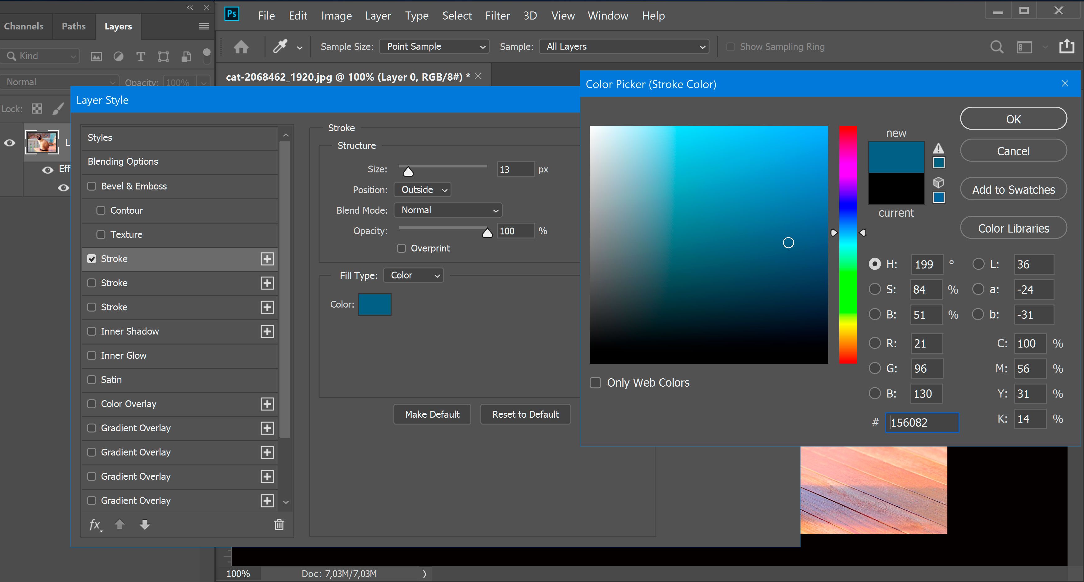 a color scheme for Outline in Photoshop..