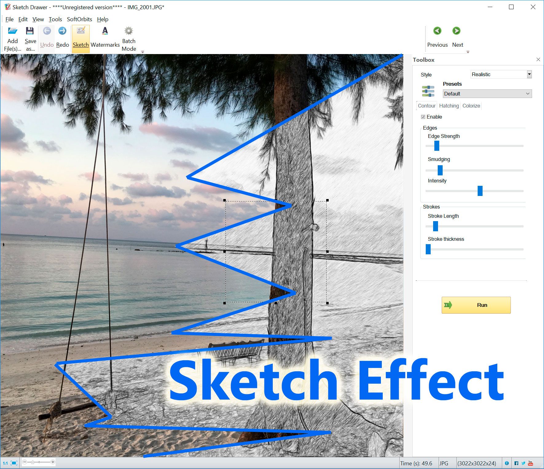Photo pencil sketch effect software..