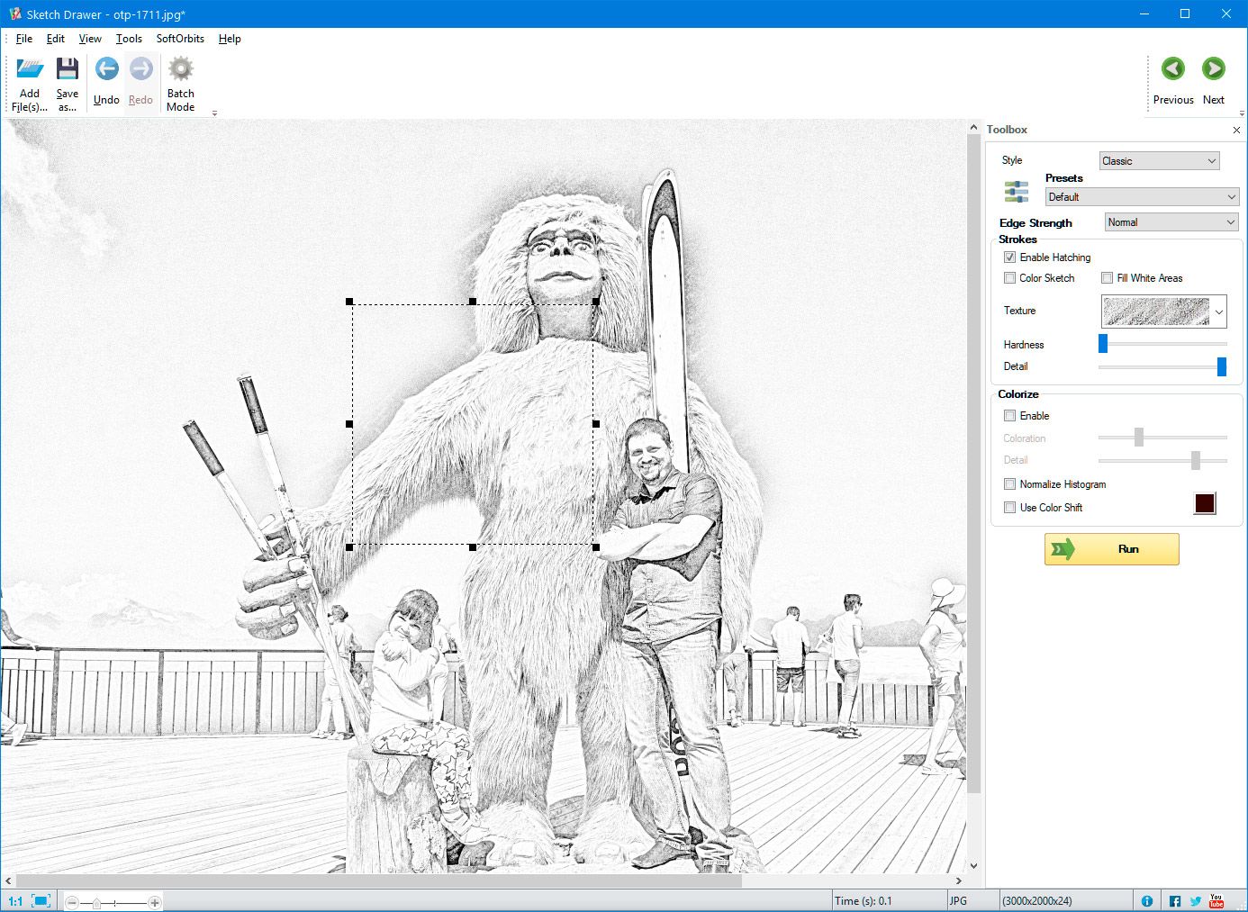Photo to drawing result..