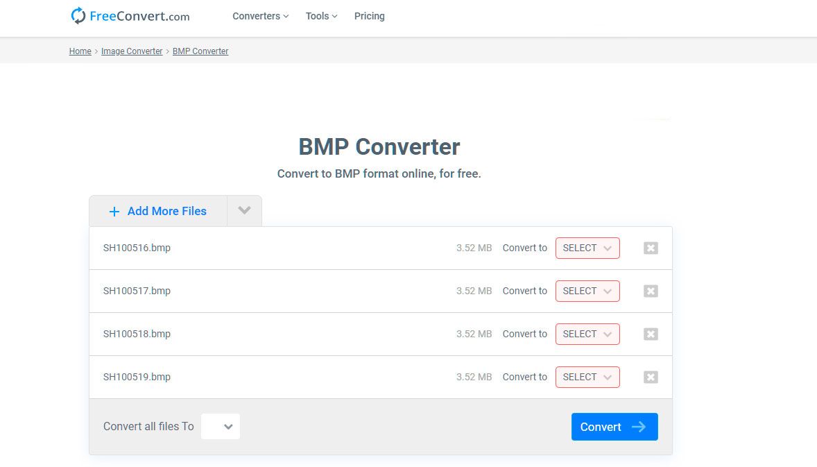 Convert BMP to PNG online..