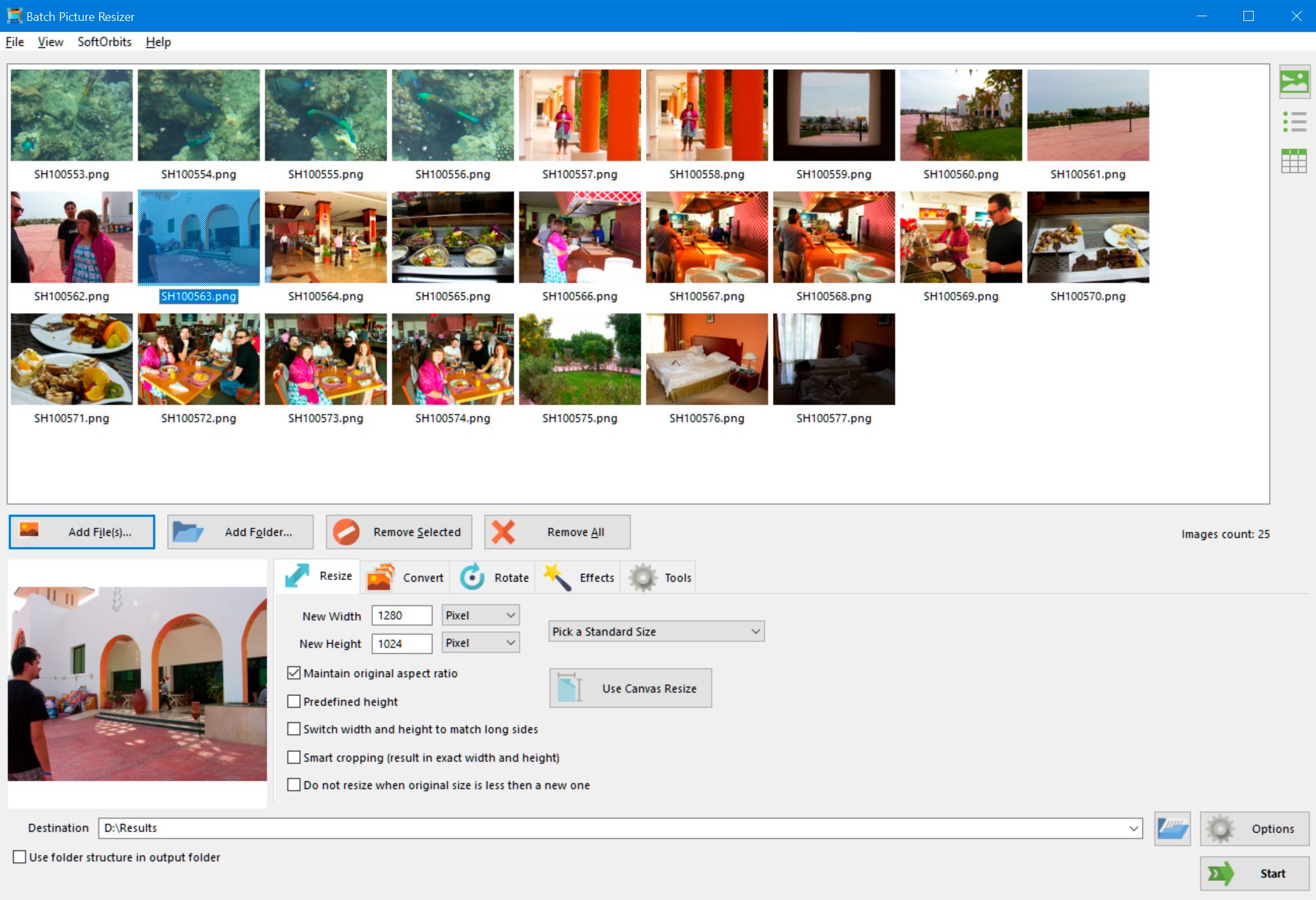 Batch Picture Resizer Screenshot.