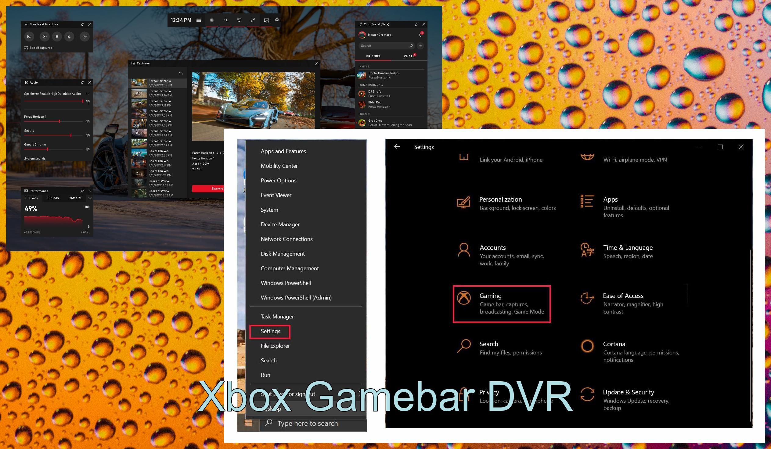 Xbox Gamebar DVR..