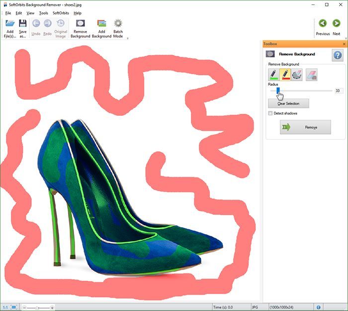 Software to remove background..