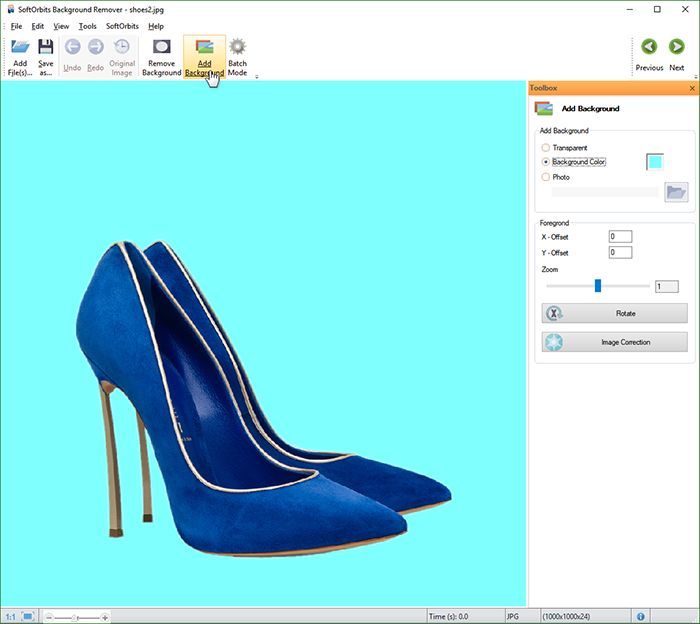 Software to change background color..