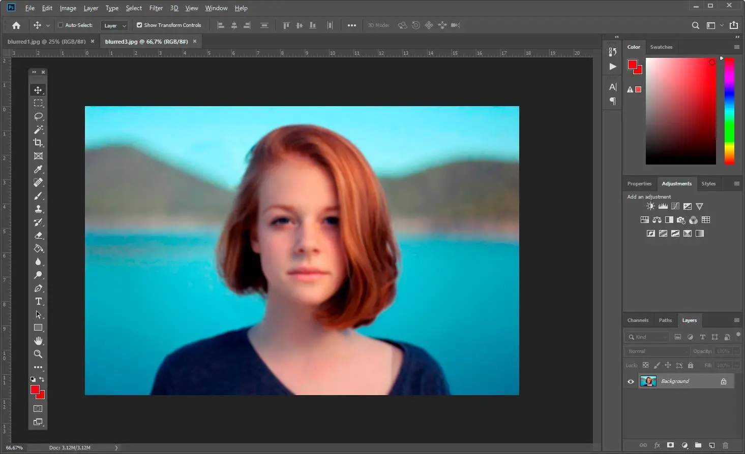 Open file in Photoshop..