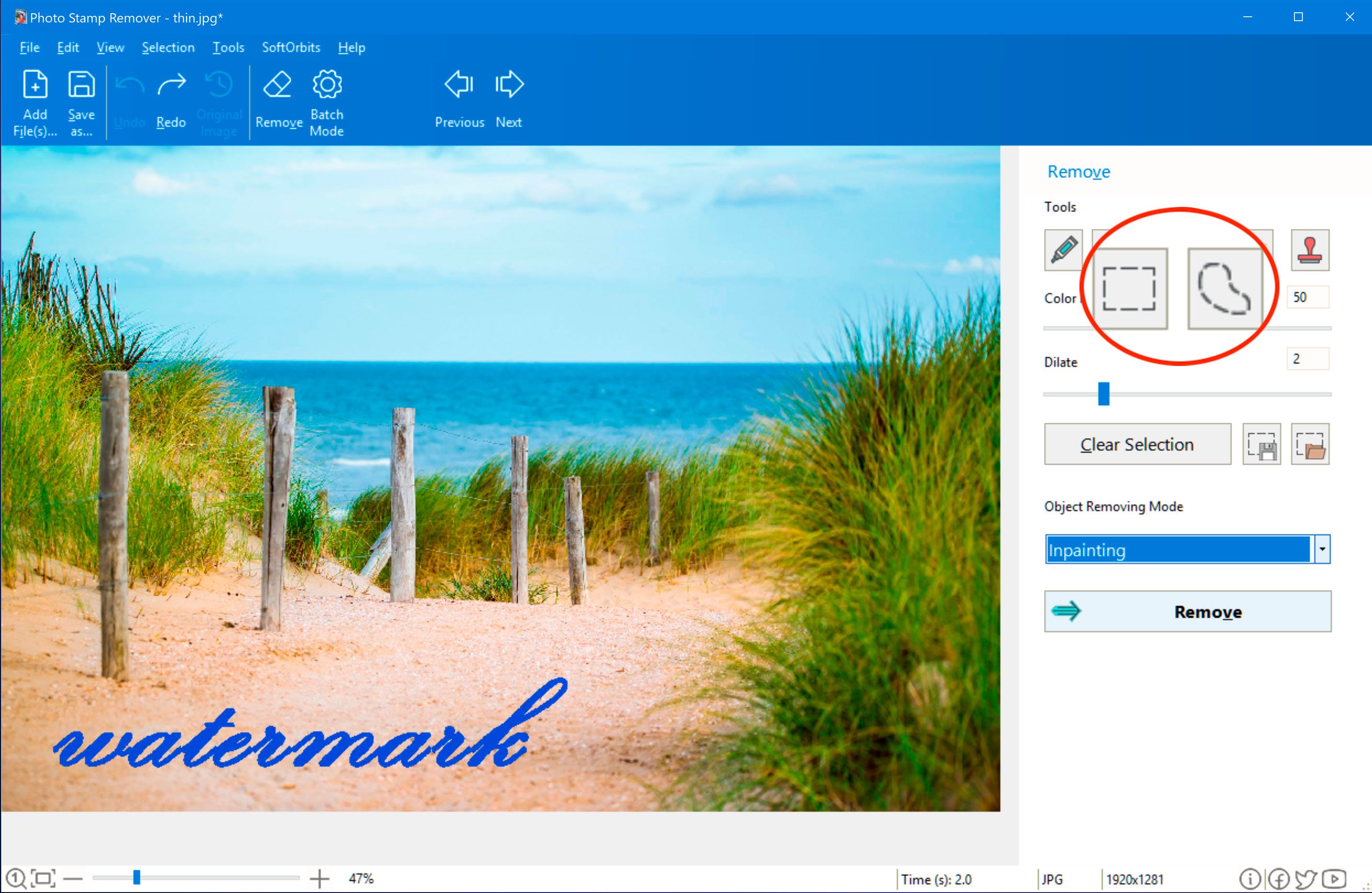 How to remove Depositphotos watermark by Shape Selection..