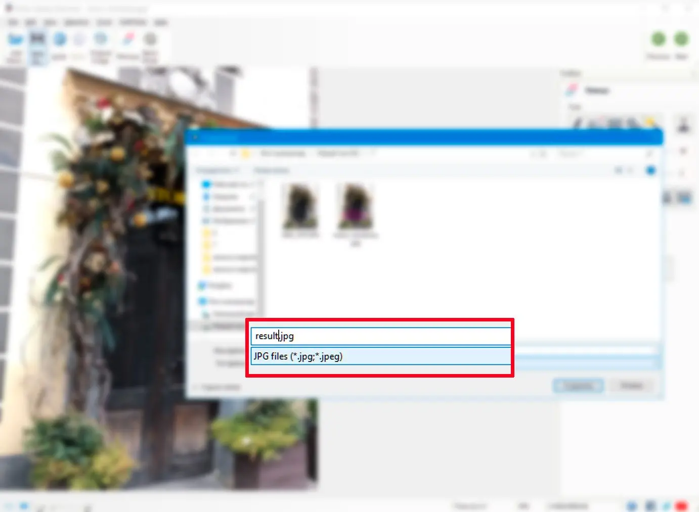 Choose destination folder for saving result Photo Stamp Remover program..
