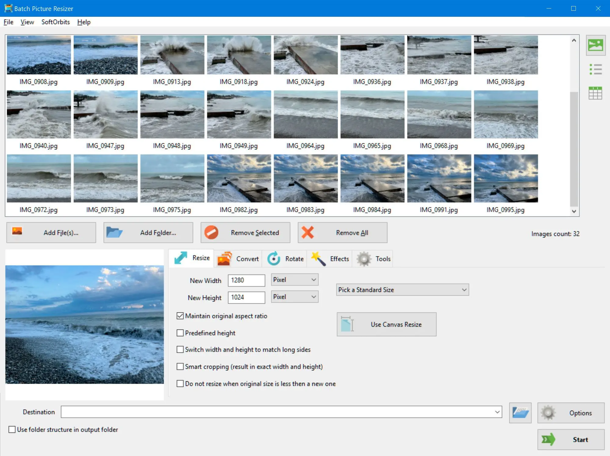 Resize pictures microsoft..
