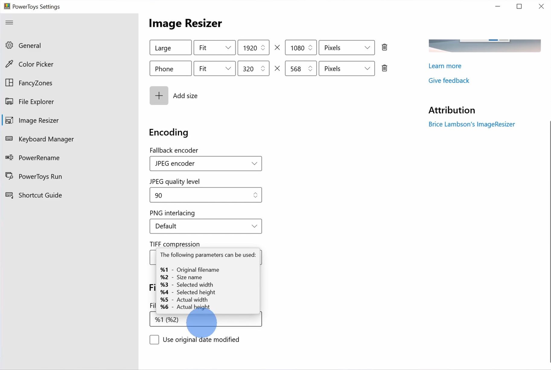 Microsoft Powertoys is the Image Resizer..