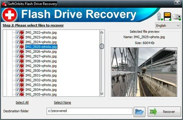 Preview recovered files..