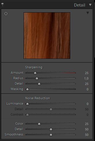 Adjust the settings in Lightroom..