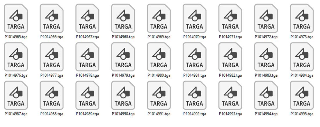 TGA formats..
