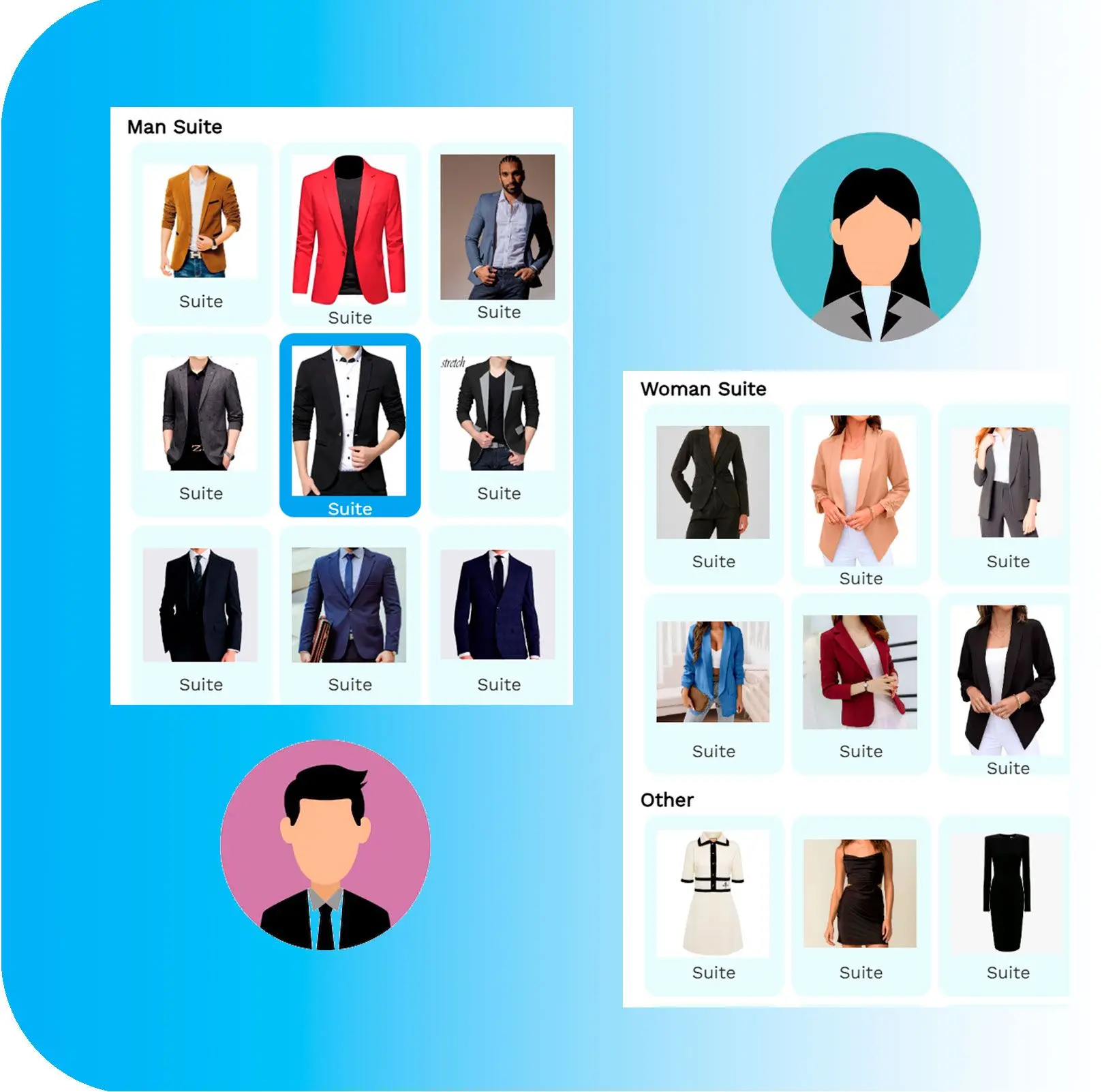 Blazer and Suit Collection for Men and Women.