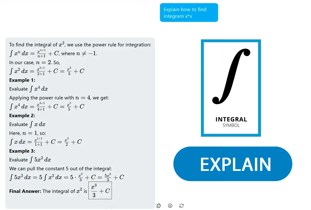 Ask questions and get explanations.