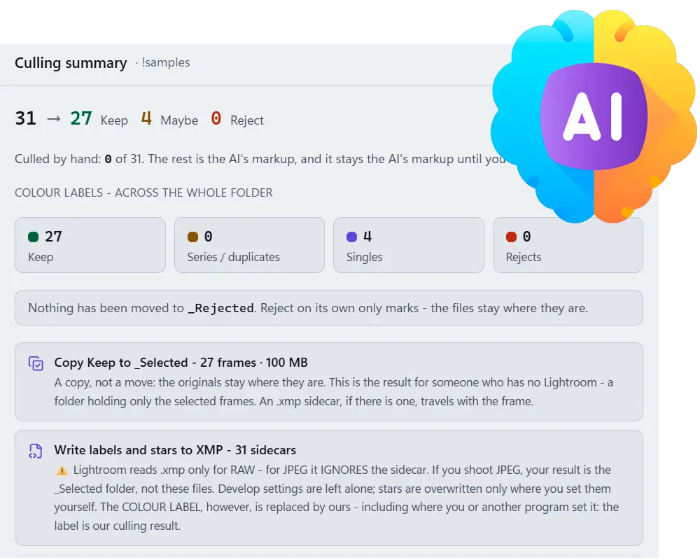 Automatic AI analyss at realtime.