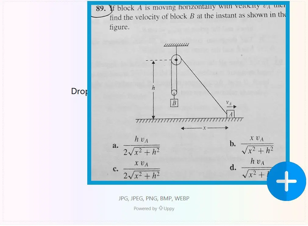 Upload a physics problem.