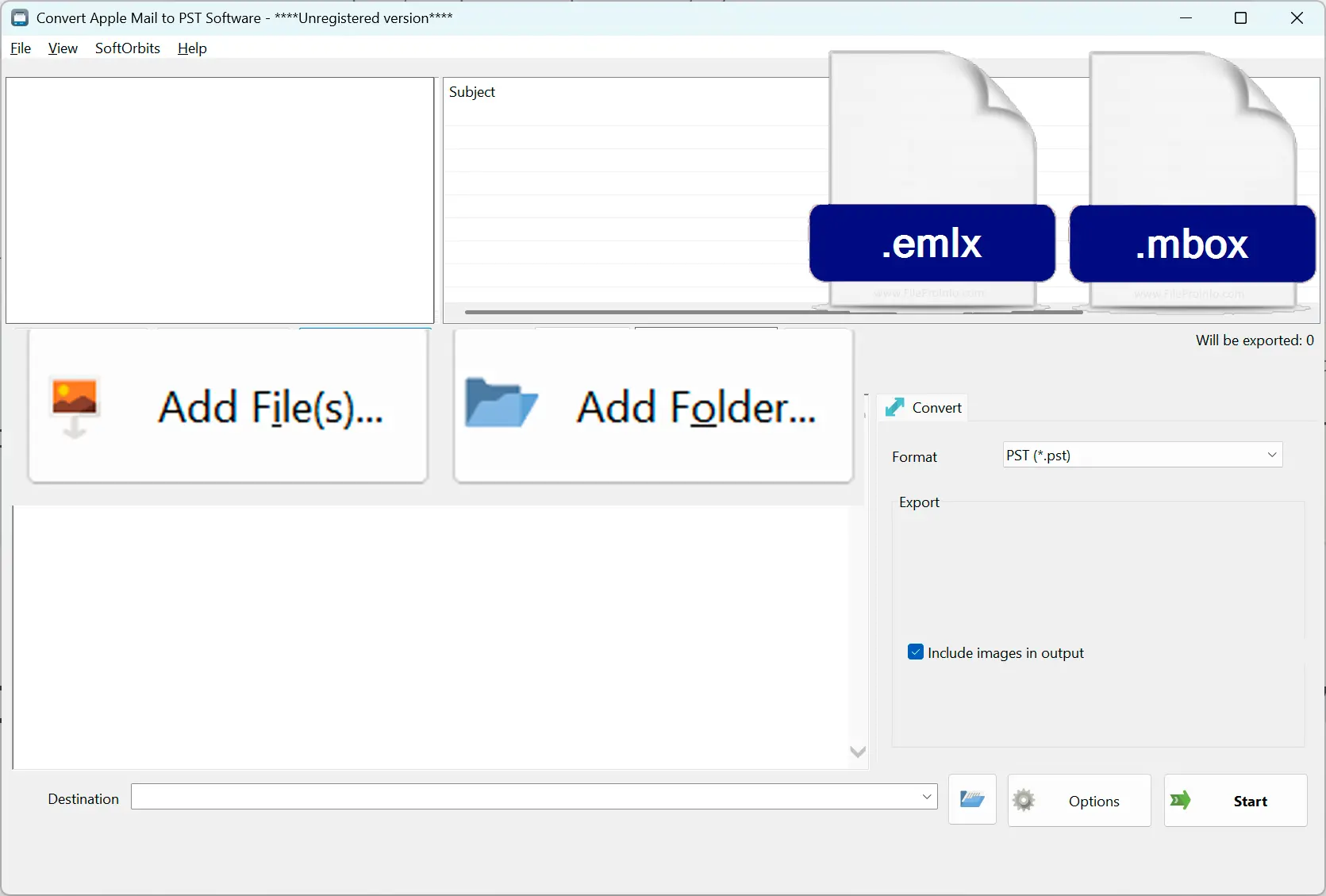 Add the .mbox or .emlx files.
