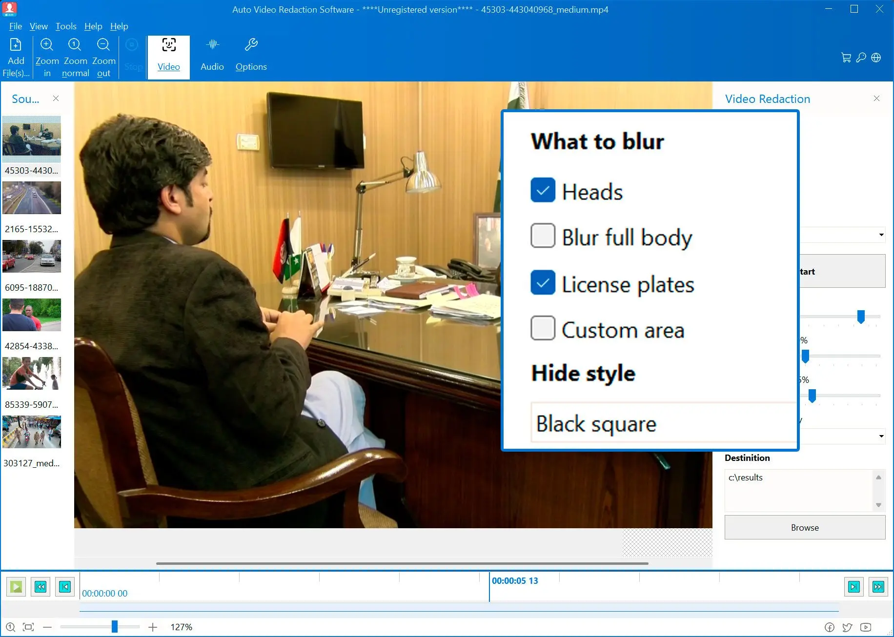 Choose What to Redact.