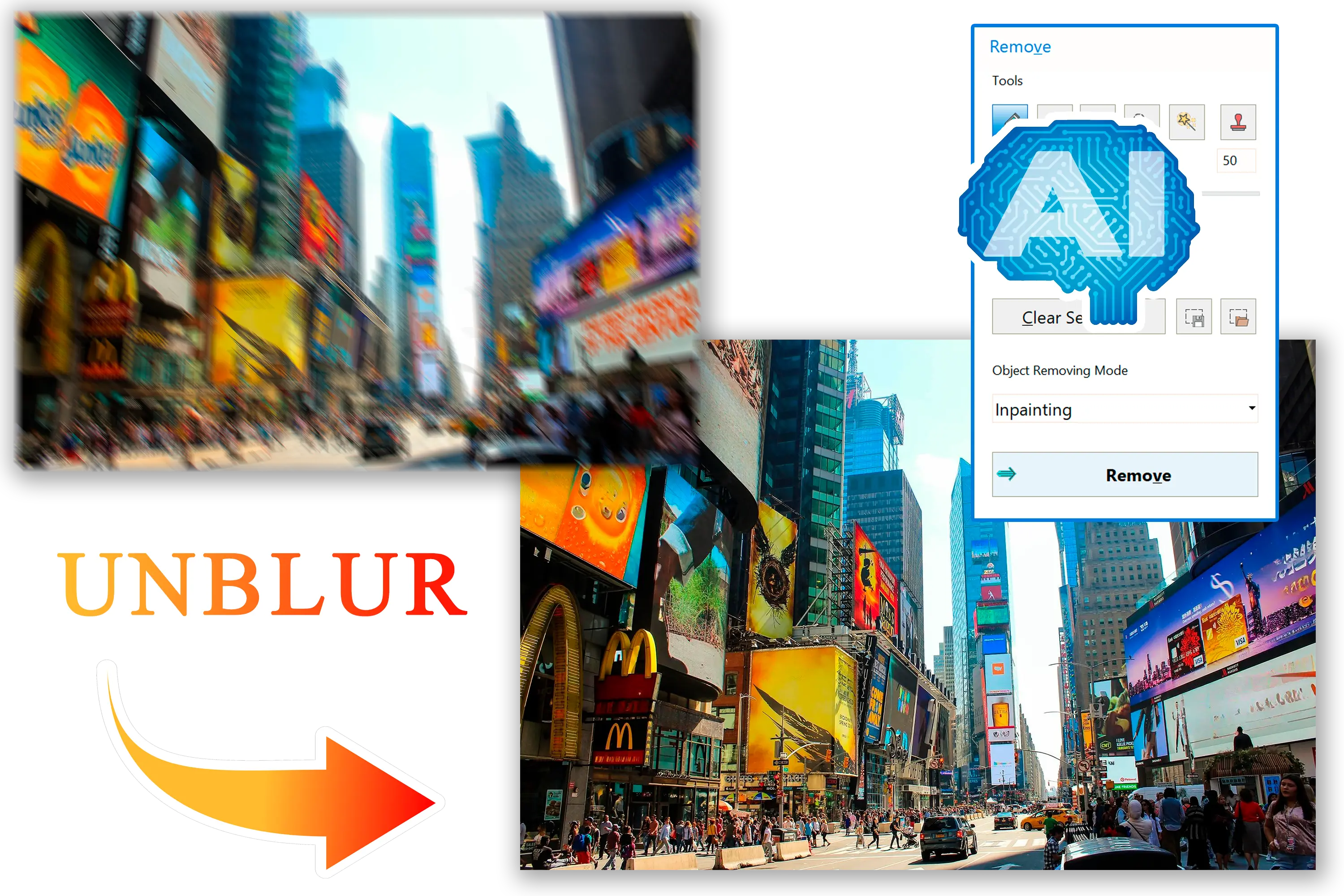 Batch Enhance, Unblur, and Restore Multiple Photos.