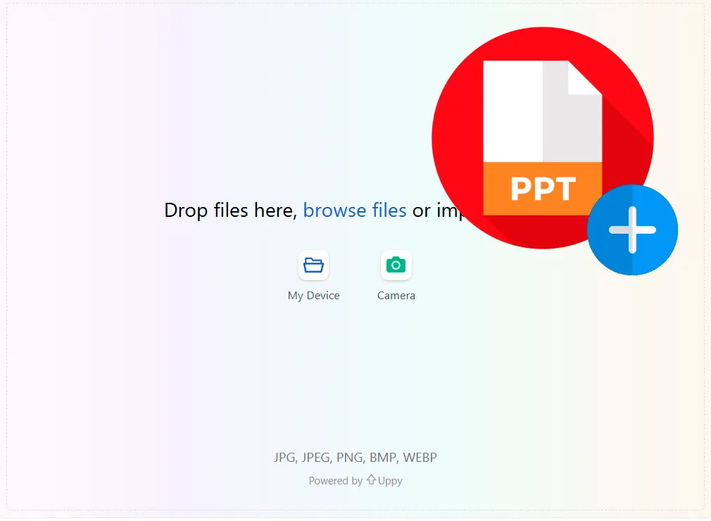 Upload a PPT presentation.