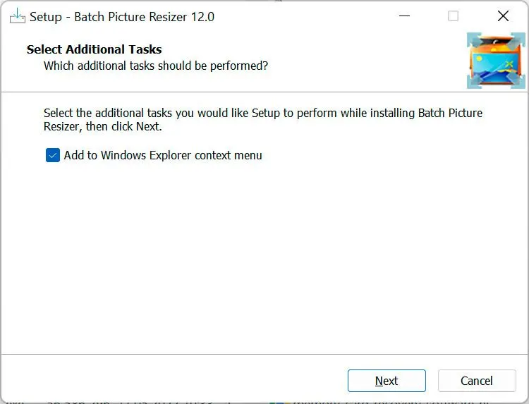Download and install Batch Picture Resizer.