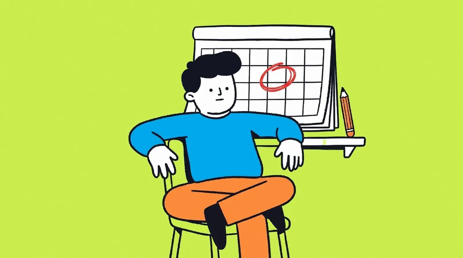 A wall calendar with one day circled.