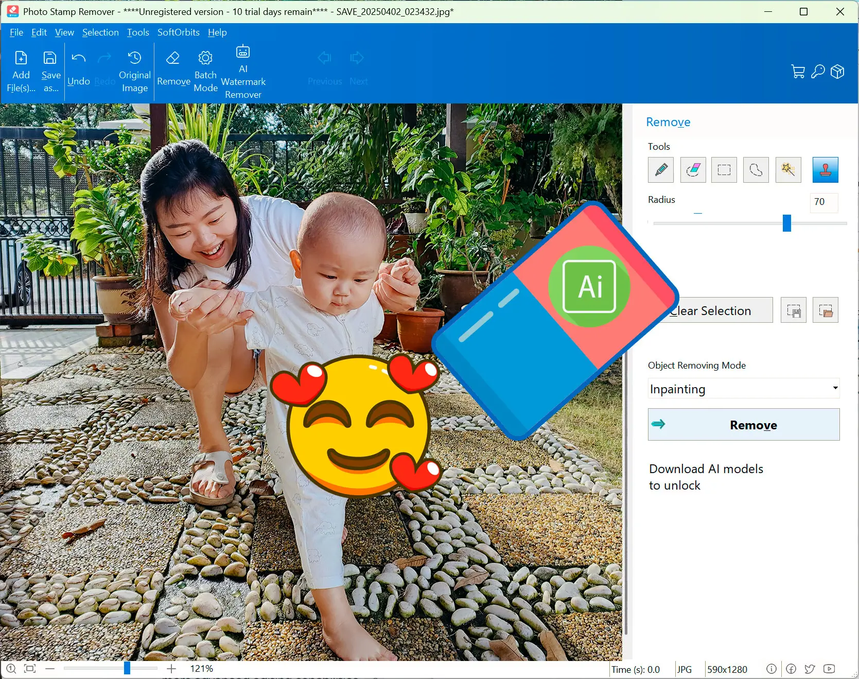 Photo Stamp Remover Screenshot.