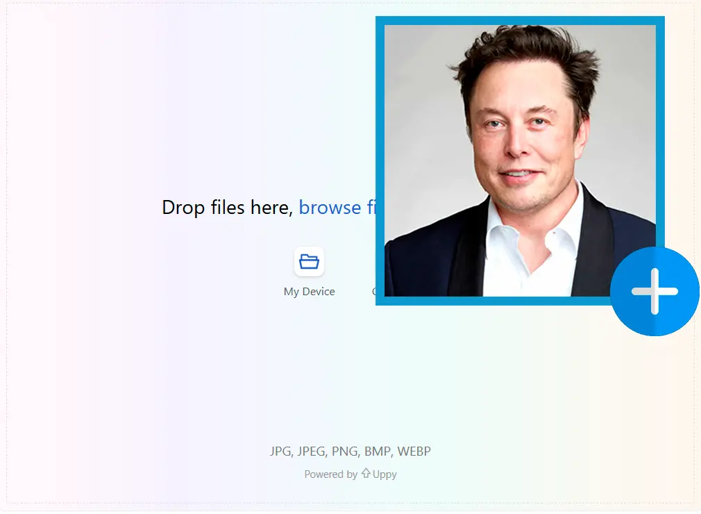 Upload Source Image.