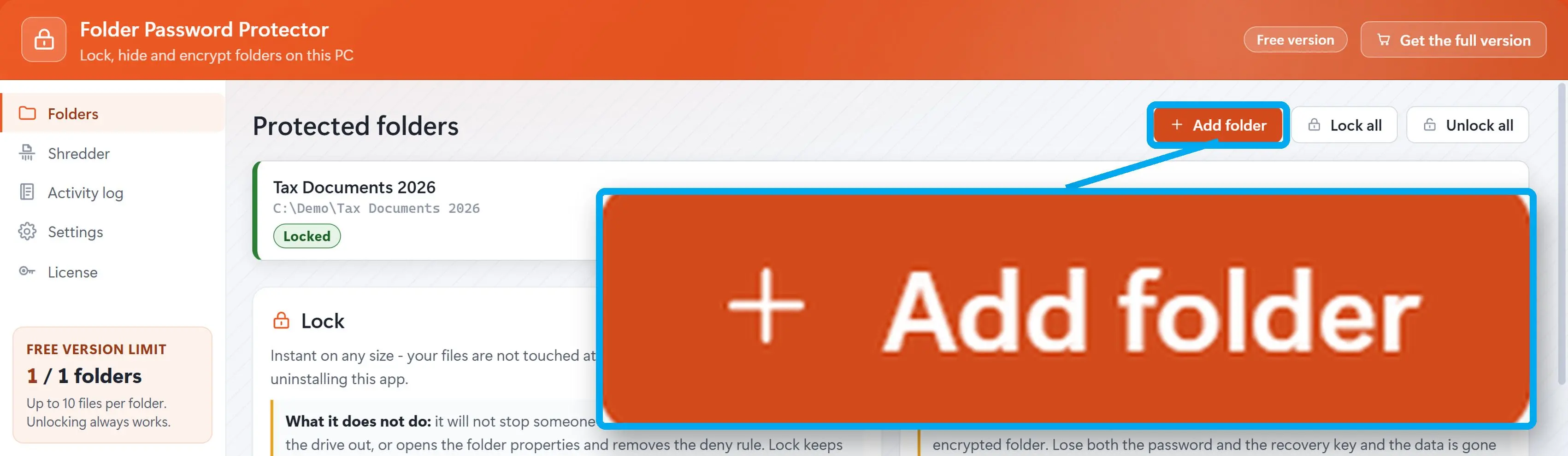 Add a folder.