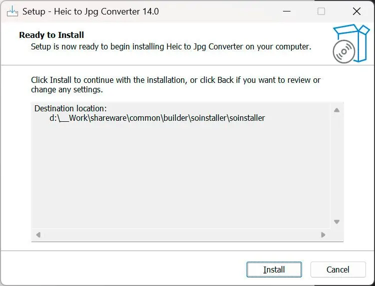 Download Install the HEIF converter software.