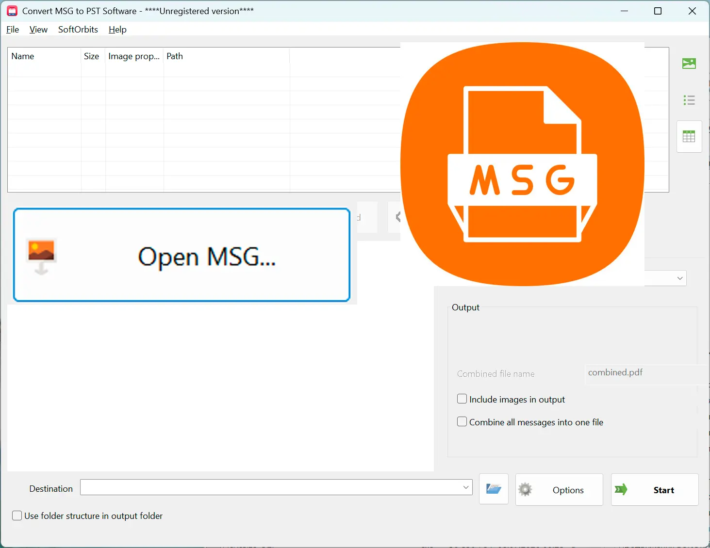 Add your MSG files.