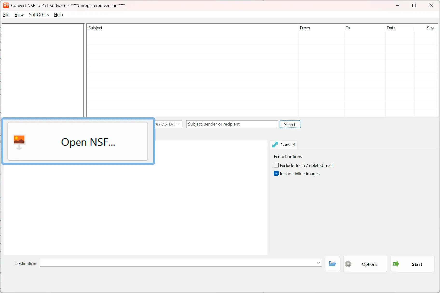 Open the Lotus Notes database.
