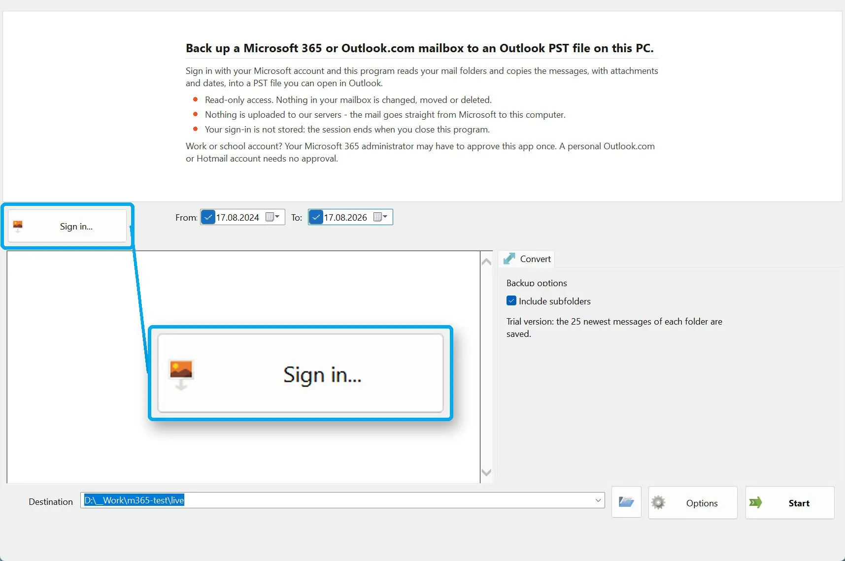 Sign in with Microsoft.