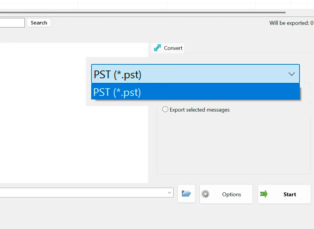 Choose PST output.